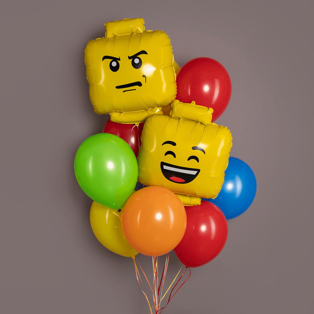 Охапка ярких шаров в стиле Lego